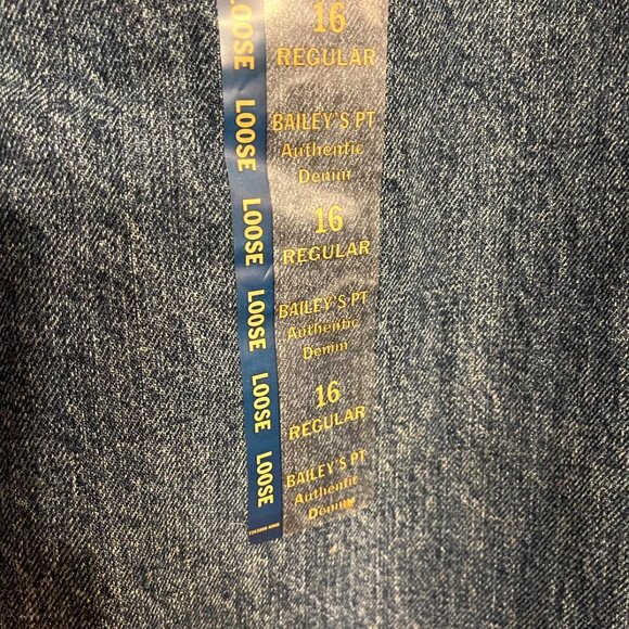 NWT Bailey's PT. Loose Fit Jeans Kids Size 16 Regular Adjustable waist - Picture 6 of 11